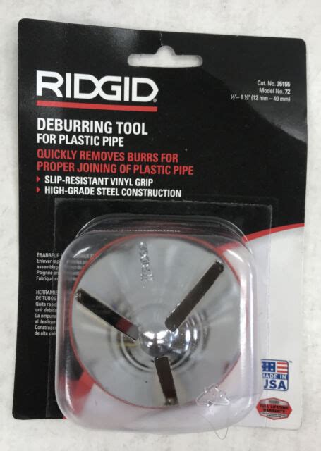 Ridgid 35155 Plastic Pipe Deburring Tool No 72 For Sale Online Ebay