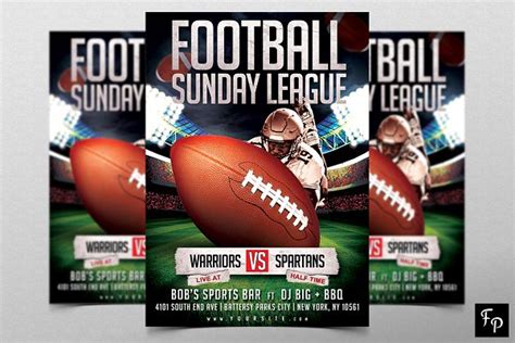 Gameday Madness Football Flyer Creative Photoshop Templates