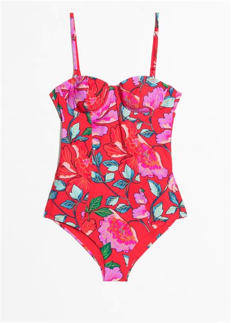 Floral Print Swimsuit And Other Stories Swimsuits Popsugar Fashion Uk