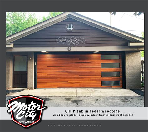 Modern Chi Cedar Plank Garage Door Garage Doors Chi Garage Doors