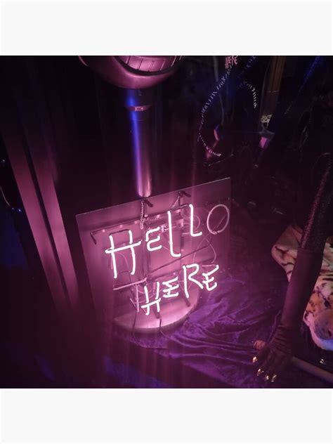 Hell Here Hello There Catwoman Neon Pink Sign Sticker For Sale By
