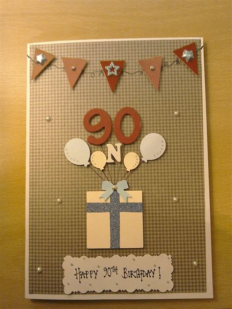 Check out our 90th birthday ideas selection for the very best in unique or custom, handmade pieces from our banners & signs shops. Handmade male 90th birthday card | cards I like ...