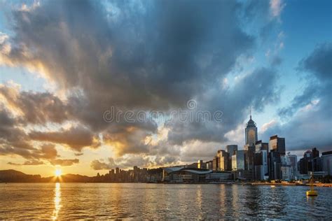 2071 Sunrise Victoria Harbour Hong Kong Stock Photos Free And Royalty
