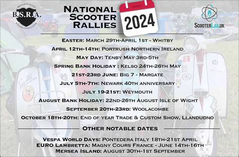Bsra National Scooter Rally Calendar 2024 News Sluk