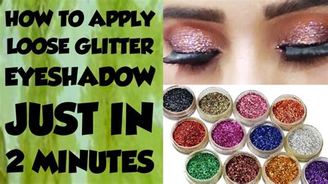 how to apply loose glitter eyeshadow just in 2 minutes translucent glitter eyeshadow tutorial