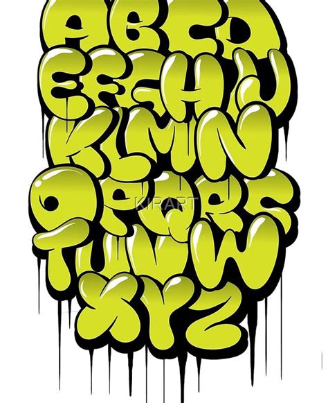 Hand Drawn Bubble Style Graffiti Alphabet Letters Ipad Case Skin By Kirart Graffiti Alphabet