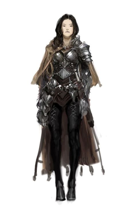 rough seunghee lee warrior woman female armor character