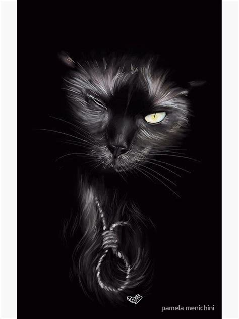 Tribute To The Black Cat By Edgar Allan Poe Canvas Print By