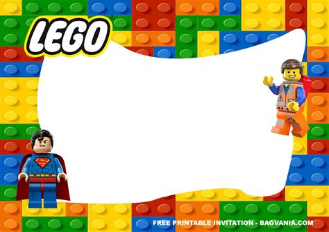 Free Printable Lego Superheroes Birthday Invitation Templates Lego Invitations Printable
