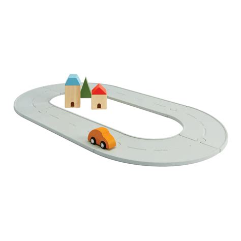 Rubber Road And Rail Set In 2022 Plan Toys Child Development Toys
