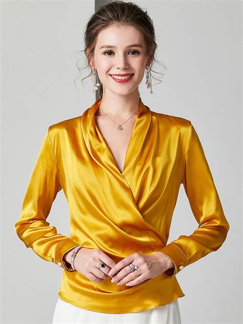 buy jade and cloud women s blouse v neck solid color ruching long sleeve top and blouses at jolly