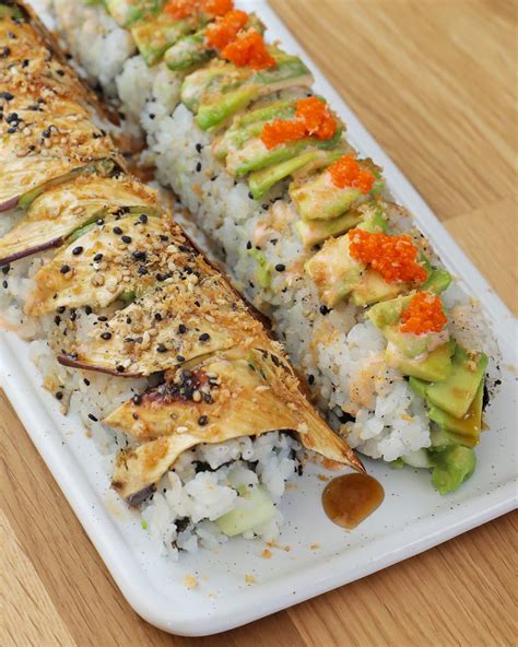 Vegan Sushi 102: Vegan Dragon Roll and Vegan Caterpillar Roll (Vegan ...