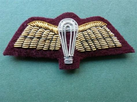Mess Dress Para Wing Bullion Maroon British Military Badges