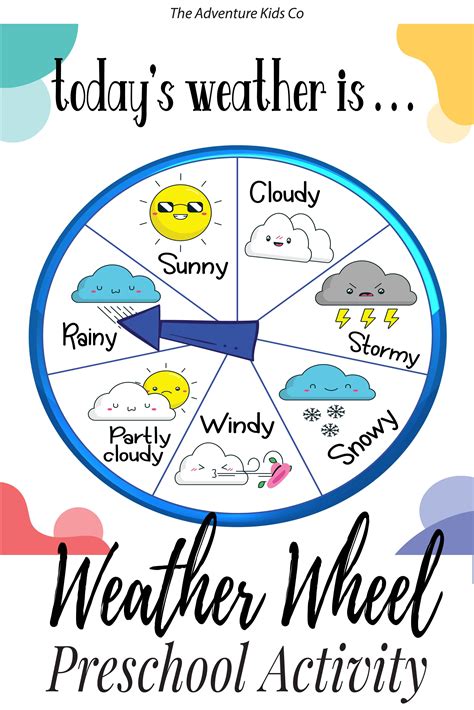 Weather Wheel Printable Weather Learning Printable Preschool Etsy In