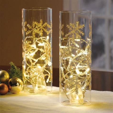 Glass Vases With Cordless Led Lights Glass Vase Indoor Outdoor Furniture Decor