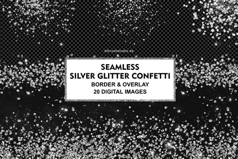 Seamless Silver Confetti Glitter Overlay Graphic By Dibrush · Creative