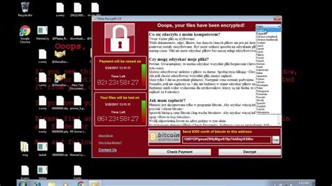 Screenshot of the ransom note left on an infected system. Wannacry Ransomware Being LAUNCHED! - YouTube