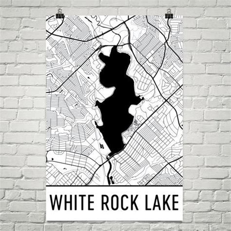 See How This White Rock Lake Art Print Displays This Wonderful Part Of