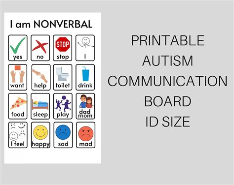 Autism Communication Pecs Board Autism Visual Aid Pecs Etsy