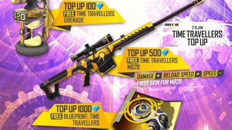 He is not one though. Free Fire Time Traveller Top-Up Event 2021: Get Free ...