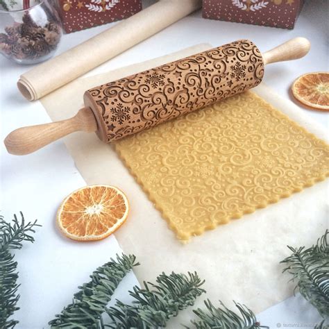 Winter Pattern Embossing Rolling Pin By Texturra купить на Ярмарке