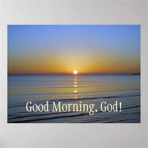 Good Morning God Sunrise Inspirational Christian Poster