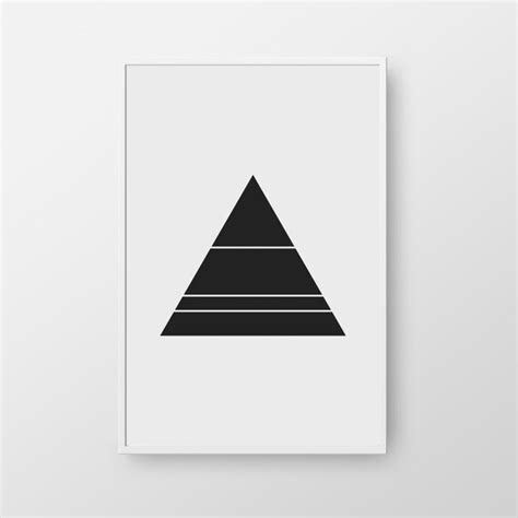 Minimalist Geometric Print Triangle Print Geometric Art Etsy