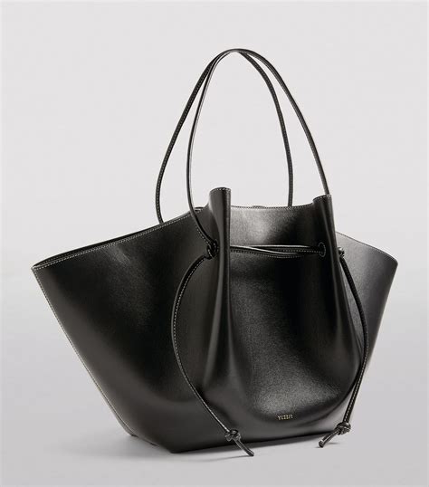 Womens Yuzefi Black Large Leather Mochi Tote Bag Harrods Us