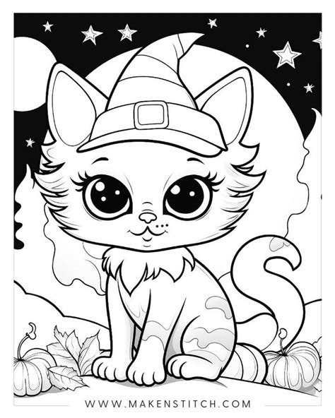 Free Halloween Coloring Pages Makenstitch