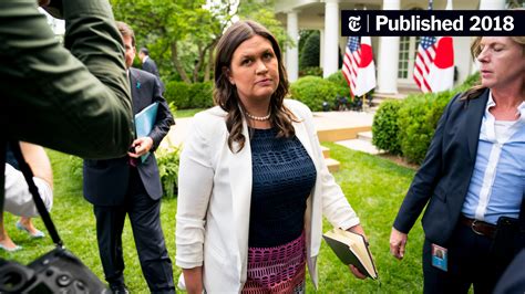Sarah Huckabee Sanders Was Asked To Leave Restaurant Over White House Work The New York Times