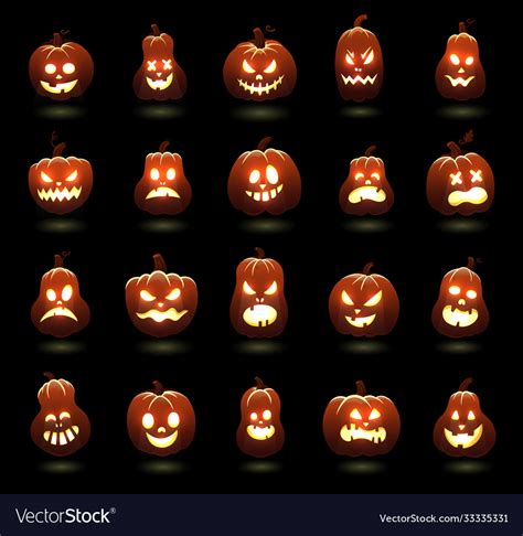 Halloween Pumpkins Cartoon Scary Carving Pumpkin Vector Image My Xxx Hot Girl