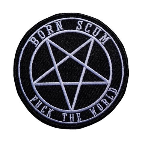 Born Scum Pentagram Patch Born Scum Clothing Co