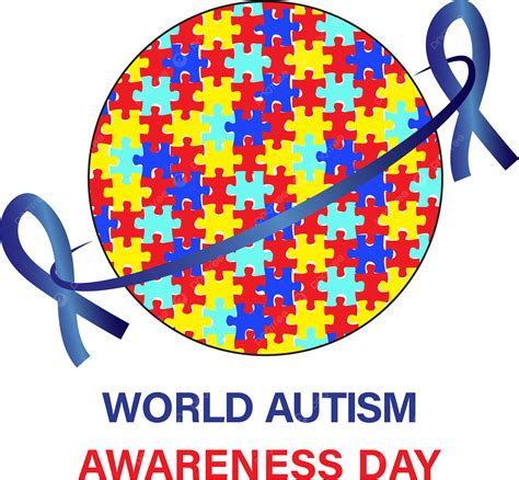 Logotipo Del Día Mundial De Concientización Sobre El Autismo Con Signo