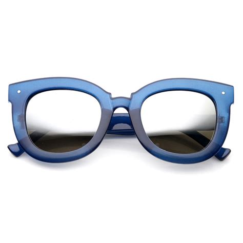 womens oversized butterfly mirrored lens round cat eye sunglasses 67mm sunglass la