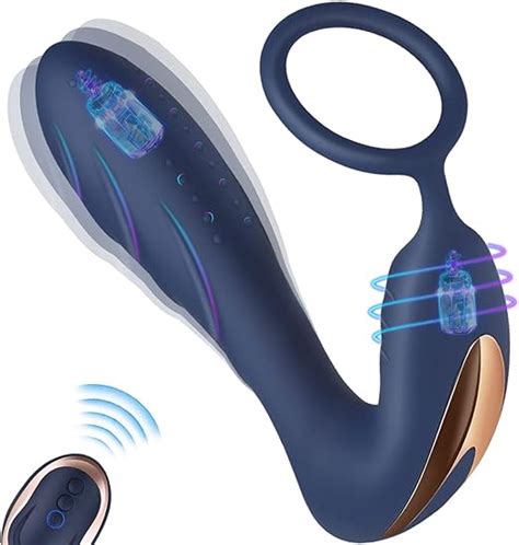 vibrating prostate massager anal vibrator 10 patterns anal plug with cock ring g