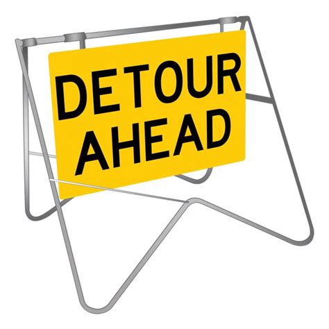 Detour Ahead Swing Stand Sign Buy Now Discount Safety Signs Australia