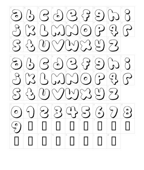Printable Bubble Letters Alphabet In 2021 Font Styles Alphabet Images