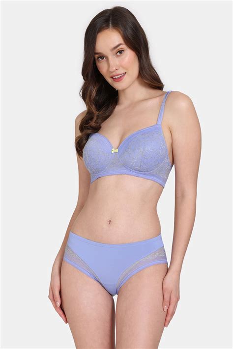 Buy Zivame Primrose Padded Non Wired 3 4th Coverage Lace Bra With