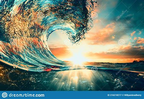 Ocean Wave Sunset