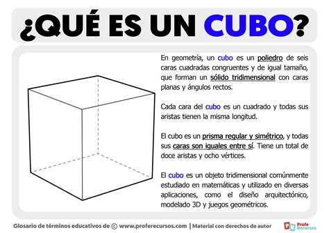 Qué es un Cubo Definición de Cubo