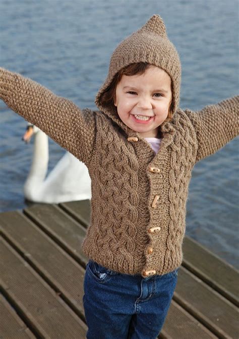 Pdf instant digital download boy girls aran cardigan sweater hat scarf knitting pattern 16/22 inch pattern information is available from the image above (yarn, needles. Zest Child's Cabled Cardigan Free Knitting Pattern | Aran ...