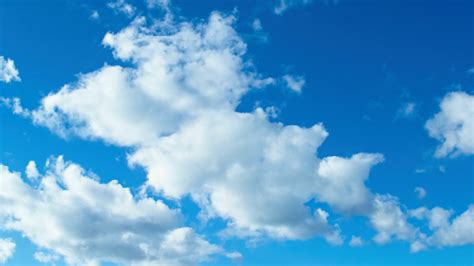 White Puffy Clouds In Blue Sky Hd Wallpaper Background