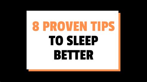 8 Proven Tips To Sleep Better Sleep Goodness