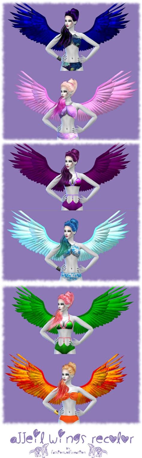 Sims 4 Ccs The Best Wings By Fashion Wolf Creation