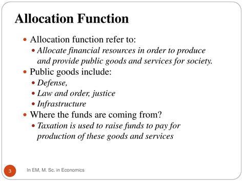 Ppt Chapter 3 Functions Of Public Finance Powerpoint Presentation