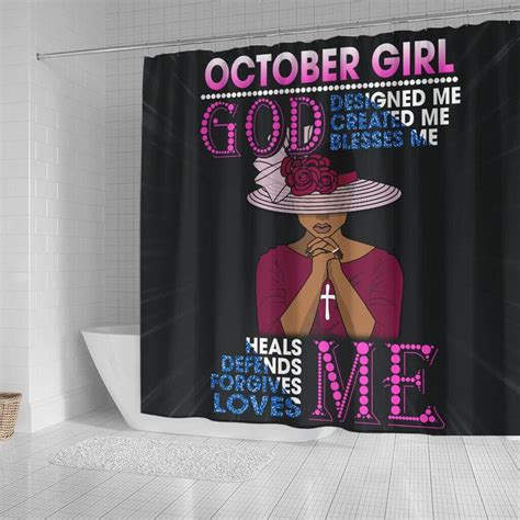 Order Nice October Girl God Designed Created Blesses Heals 3d Printed