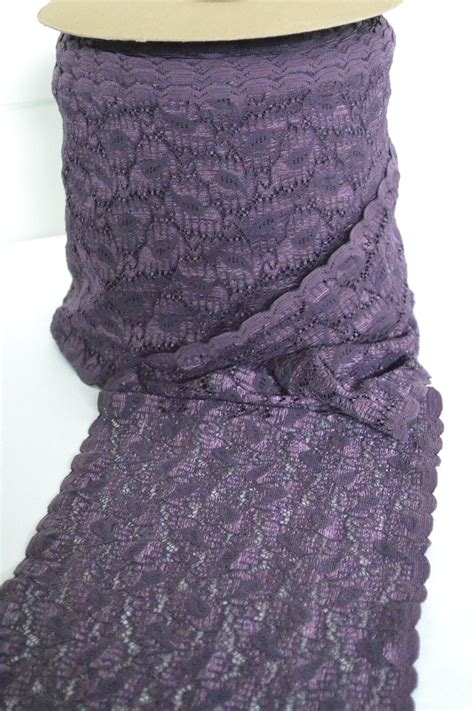 Purple Laceeggplant Lace 8 Wide Sold By The Yard Perfect For Table