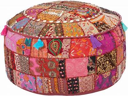 Ottoman Pouf Poufs Round Pink There Cushions