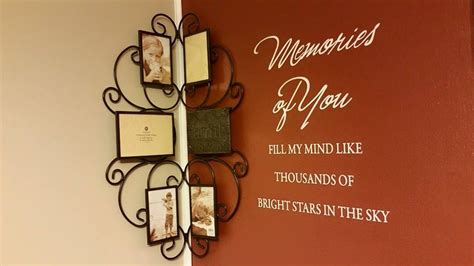 Memories Of You Memory Wall Decal Saying Sympathy Vinyl Stickers Words