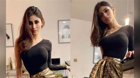 Mouni Roy Does Not Want To Get Out Of This ₹16k Gold Sequinned Mini